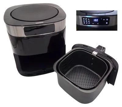 Image de Friteuse à air chaud numérique noire Friteuse à air chaud Four sans graisse