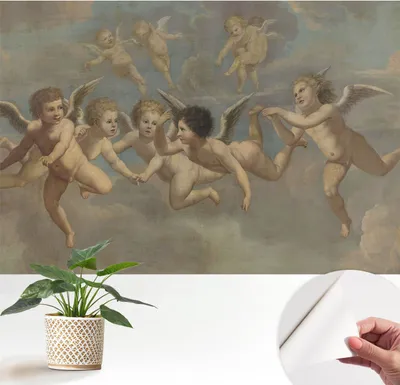 Produktbild von Fototapete selbstklebend - 152x104 cm - Tapete - Wandtapete - Wandbilder - Klebefolie - Dekofolie - Tapete Folie - Wand - Dekoration - Wohnzimmer - Engelsgestalten