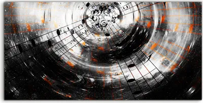 Produktbild von Coloray - Glasbild - 100x50 cm - Wandbild - Glasbilder - Foto Bild Raum mit abstrakten Sternen
