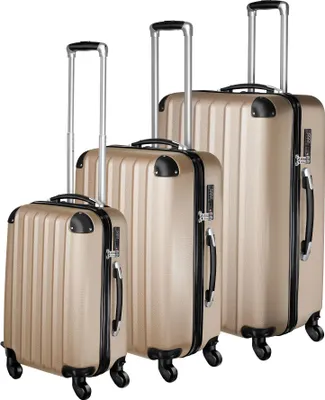 Produktbild von tectake® Hartschalenkoffer-Set 3-teilig, aus robustem ABS-Kunststoff