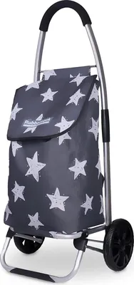 Immagine prodotto di Carrello spesa RUBBERNECK Carrello spesa pieghevole e leggero, con ruote extra large, 35 l