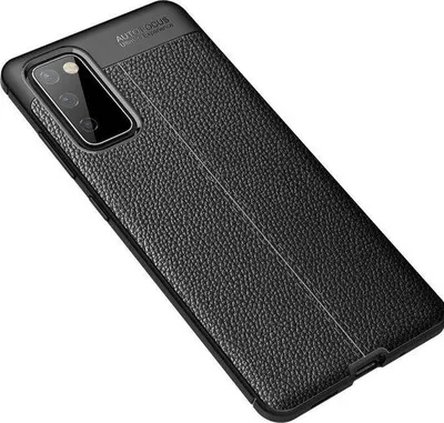 Zdjęcie produktu dla Etui z TPU o fakturze skóry, czarne, do Galaxy S20 FE
