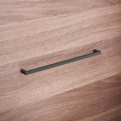 Immagine prodotto di Maniglia per mobili in acciaio inossidabile, distanza tra i fori di 320 mm, finitura nera opaca