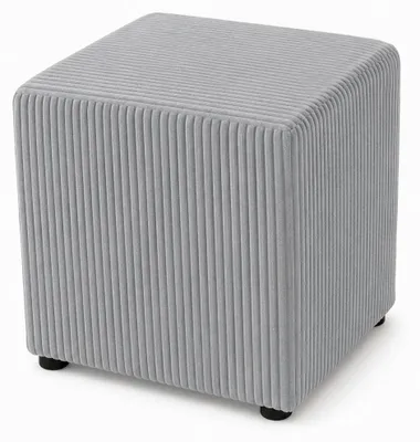 Produktbild von SAGEN Würfelhocker Serie 1, schlichtes Design, Stoffbezug grau, 40 cm breit, 40 cm hoch, 40 cm tief