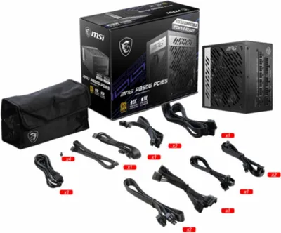 Produktbild von MSI MPG A850G PCIE5 Netzteil 850 W 24-pin ATX ATX Schwarz