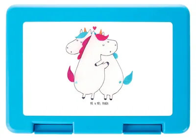 Produktbild von Mr. & Mrs. Panda Bento Box Einhorn Mitteilung - Weiß - Geschenk, Valentinstag, Snackbox, Frischhaltedose, Einhörner, Brotbehälter, Lunchbox, Bentobox, Unicorn, Spruch