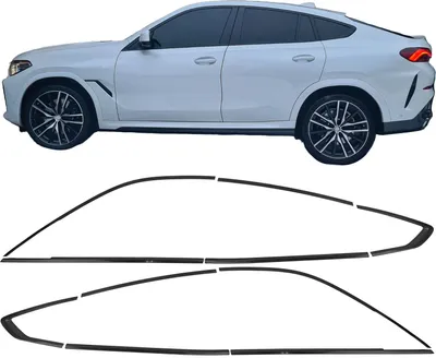 Obrázok produktu pre Shadow Line lišty na okná okenný rám čierny lesklý pre BMW X6