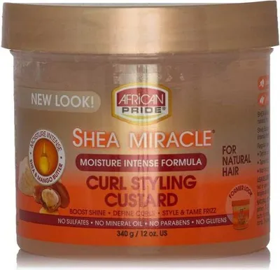 Produktbild von African Pride Shea Butter Miracle Moisture Intense Curl Styling Custard 12oz 340g