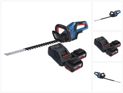 Image de Bosch GHE 18V-60 Professional Taille-haies sans fil 18 V 60 cm Brushless + 2x batterie 5,0 Ah + chargeur