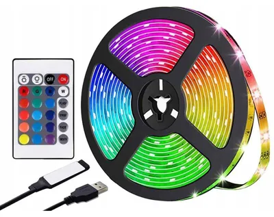 Obrázek produktu pro Verk 12438 LED pásek RGB 5 m s dálkovým ovládáním, Bluetooth, USB