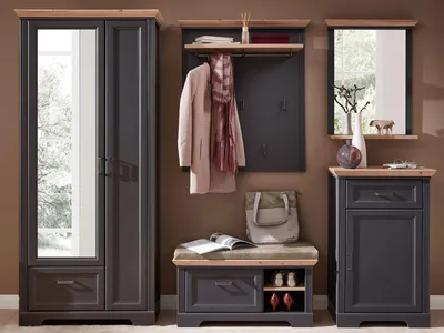 Produktbild von Garderobe Komplettset Flureinrichtung Kompaktgarderobe Dielenmöbel "Jillana III"