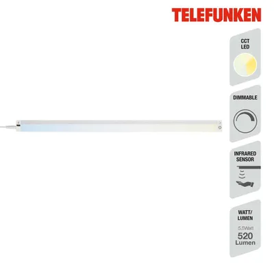 Obrázek produktu pro Podskříňové světlo Telefunken Sensor CCT, 50 cm, 5,5 W, 520 lm, bílé