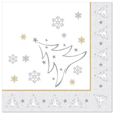 Obrázek produktu pro Papstar RC Serv. X-Mas Elegance silb.
