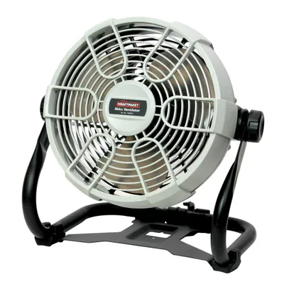 Produktbild von Dino KRAFTPAKET 18V-2500 Akku Ventilator mit 360° schwenkbarem Ventilatorkopf und 2 Geschwindigkeitsstufen zum Stellen und Hängen, Tragbarer Lüfter mit RS545 Motor