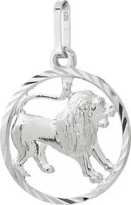 Produktbild von Löwe Sternzeichen 925er Sterlingsilber 15mm Kettenanhänger Horoskop Zodiak 9165