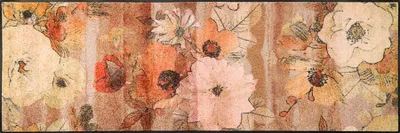 Produktbild von wash+dry Design Schmutzfangmatte - Retro Roses 60 x 180 cm
