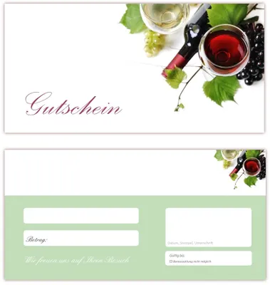 Produktbild von 50 Geschenkgutscheine (Wein-643) - Ein schönes Produkt für Ihre Kunden. Gutscheine Gutscheinkarten für Bereiche wie Freizeit, Wellness, Feier, Geschenk, Getränke und weitere