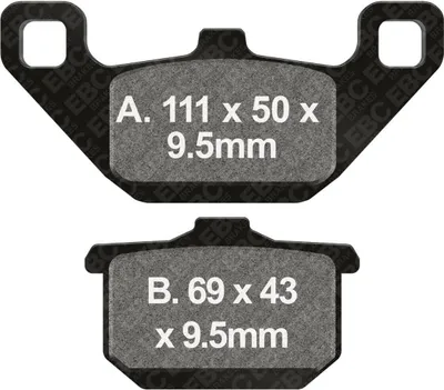 Imagen del producto de Pastillas de freno EBC, tipo FA085HH, fabricadas con metal sinterizado