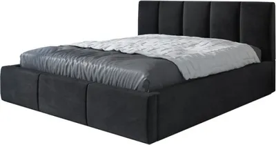 Produktbild von Polsterbett KENO 180x200 mit Matratze und Bettkasten. Farbe: Schwarz.