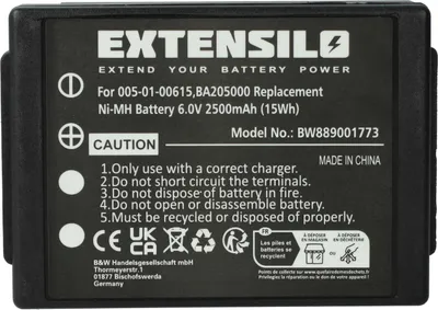 Produktbild von EXTENSILO Akku Ersatz für HBC Hub05AA, FuB05XL, FuB5AA, Fub9NM für Industrie-Funkfernsteuerung Fernbedienung (2500 mAh, 6 V, NiMH) - Schwarz