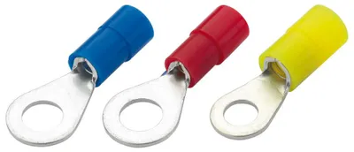 Obrázek produktu pro Kroužková kabelová koncovka DIN 46237, izolovaná, 5,0-10,0 mm², M5, červená mm (balení po 50 ks)