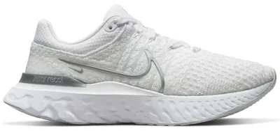 Produktbild von Nike React Infinity Run Flyknit 3 White Metallic Silver (Women's) - EU 36.5