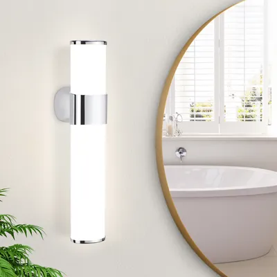 Zdjęcie produktu dla ZMH oświetlenie lustra łazienka Led łazienka 6W kinkiet lampa neutralna biała barwa światła 4000K lustro boczne chrom lustro oświetlenie szafki 35cm