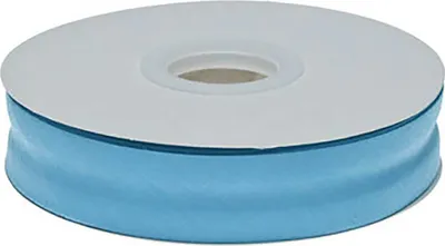 Produktbild von 20m Schrägband PolyBaumwolle unifarben 20mm breit gefalzt Einfassband Farbwahl, Farbe:aquamarin