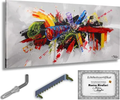 Immagine prodotto di Monica Mirafiori I 100% DIPINTO A MANO I Quadro "Paradosso" 140x70cm | Quadro Dipinto a Mano | Quadro Acrilico | Quadro Acrilico Molto Grande I Arte Moderna I Quadri d'Arte