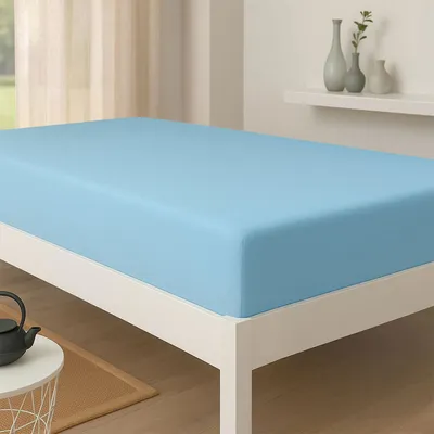 Produktbild von Bettwaren-Shop Jersey Spannbetttuch wasserdicht 140x200 - 160x200 cm hellblau