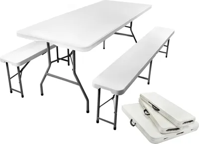 Produktbild von Gardlov 3257 Pivný set plastový skladací 180 cm biely