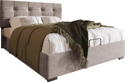 Immagine prodotto di letto imbottito okwish 90x200, letto singolo idraulico, struttura moderna a doghe in metallo, testata regolabile, ampio spazio per riporre oggetti, velluto, grigio chiaro (materasso non incluso)