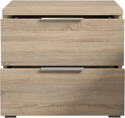 Produktbild von Pol Power Beimöbel Nachtkommode 2 Schubkästen Holzwerkstoff Dekorfolie 46x43x42 cm
