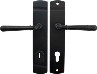 Produktbild von Haustür Schutzbeschlag 2316 Helena LS Schwarz HS 92 mm Dr-Dr