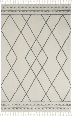 Image de 190x240 cm Désert marocain weiß/grau
