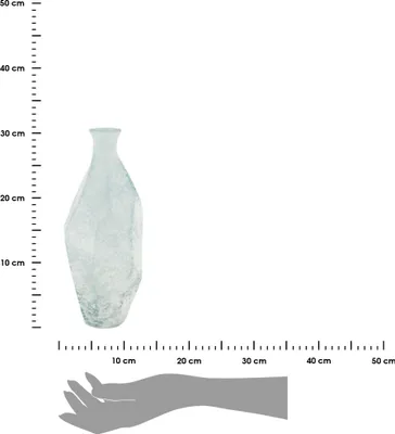 Immagine prodotto di Vaso Dijk bianco-blu per fiori 13x13x31 cm vaso decorativo vaso di vetro per piante