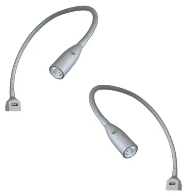 Zdjęcie produktu dla Elastyczna lampka nocna LED / lampka do czytania LED z wbudowaną funkcją ładowania USB