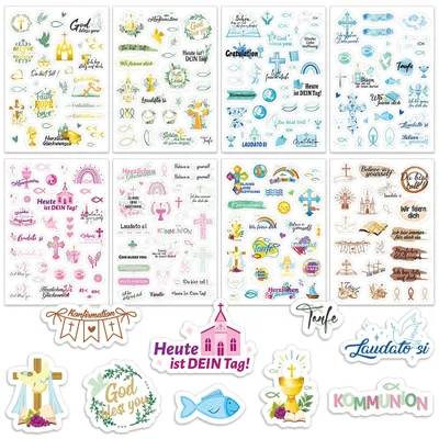 Image de Sticker Set - 227-teilig - Für Gästebücher Scrapbooks und Karten - Mehrfarbig