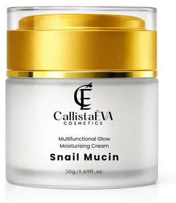 Produktbild von CallistaÉVA Schneckenschleim Gesichtscreme mit Schneckenmucin, Ceramiden, Peptiden & Hyaluronsäure – Feuchtigkeitscreme für Hautbarriere & Anti-Aging – 50 ml