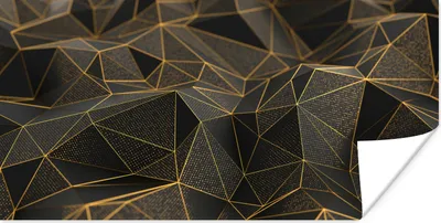 Produktbild von MuchoWow® Poster Abstrakt - Gold - 3D - Luxus - Kunst 80x40 cm - Wanddeko