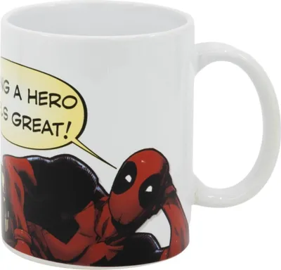 Obrázek produktu pro Hrnek Deadpool 325ml Keramický hrnek Marvel v dárkové sadě s vtipem
