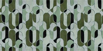Produktbild von Tadessi Fototapete | Modern | 5.00 m x 2.50 m | Grün | Grau | Wandbild | Digitaldruck
