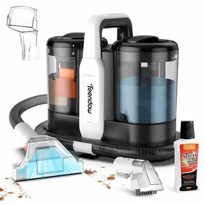 Image de Nettoyeur pour tapis et tissus d'ameublement & aspirateur - C5 - Puissance 500 W - Réservoir de 1 500 ml - Élimine les poils d'animaux - Pour tapis, canapés, habitacle de voiture - Prise européenne - Noir