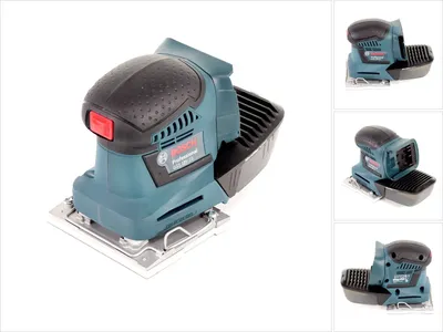 A Bosch GSS 18V-10 Akku-Schwingschleifer 06019D0200 is shown against a white background.