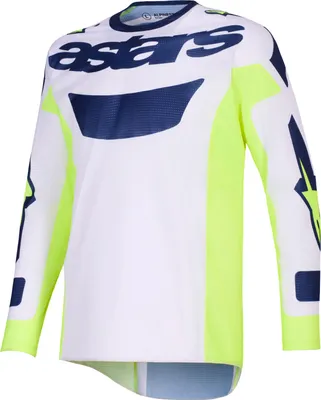Zdjęcie produktu dla koszulka RACER AIR RIWAY, ALPINESTARS (jasnoszara/fluorescencyjna żółta/niebieska, rozmiar XL)