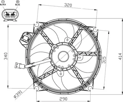 Zdjęcie produktu dla Wentylator Chłodnicy Renault Megane/Scenic 1.6-2.0 08-