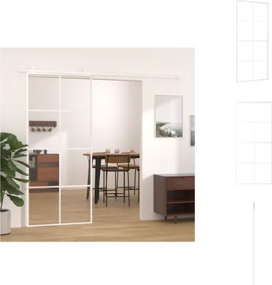 Obrázok produktu pre vidaXL Posuvné dvere ESG sklo a hliník 90x205 cm Biele - Vchodové dvere
