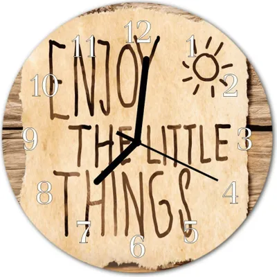 Immagine prodotto di Orologio da parete a vetro, ideale per la cucina, con vetro trasparente, diametro 30 cm, colore marrone