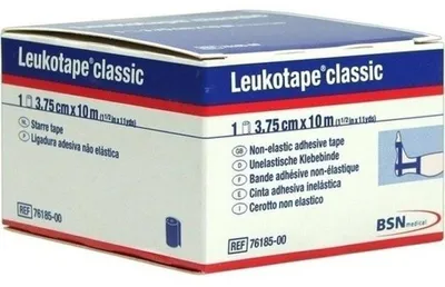 Productafbeelding van Leukotape Classic, 3,75 cm x 10 m, blauw, niet-rekbare zelfklevende verbandstrook, 1 stuk per verpakking