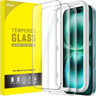 Produktbild von JETech Schutzfolie für iPhone 16 Plus 6,7 Zoll Displayschutz 3 Stück